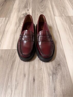 G.H. Bass Weejuns Whitney Super Lug Penny Loafers Wine Leather Women’s 7M